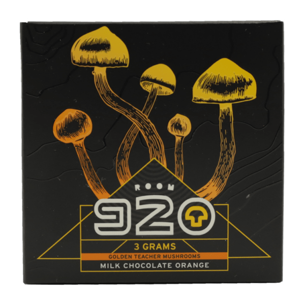 Room 920 - Mushroom Chocolate Bar - Milk Chocolate Orange - 3 grams | Shrooms For Sale Canada