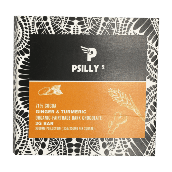 Psilly - Dark Chocolate Bar - Ginger & Turmeric | Shrooms For Sale Canada